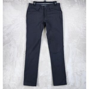 Western Rise Pants Mens 30x32 Gray AT Slim Pant Nylon Stretch Chino Travel